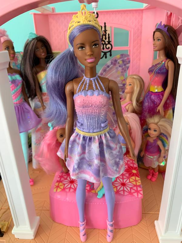 barbie dreamtopia fairy doll purple hair