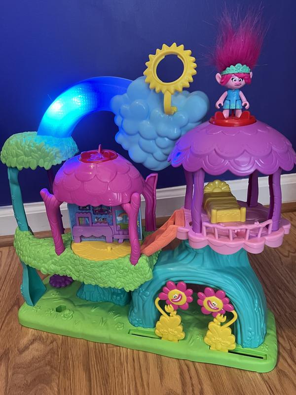 Imaginext Trolls Lights and Sounds Rainbow Treehouse Bundle