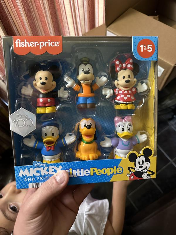 Fisher-Price Little People Toddler Toys Disney 100 Mickey & Friends Figure  Pack with 6 Characters for Ages 18+ Months