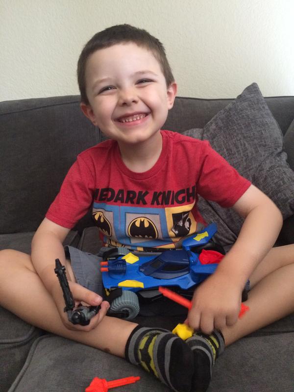 My son loves his new Imaginext DC Super Friends Batmobile!