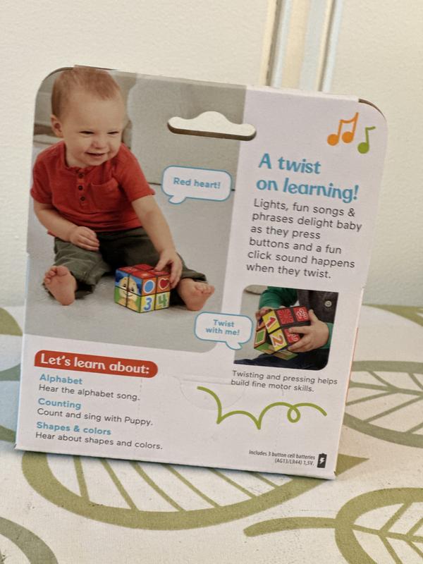 Fisher-Price Laugh & Learn Puppy?s Activity Cube Electronic Learning Toy  for Baby & Toddler