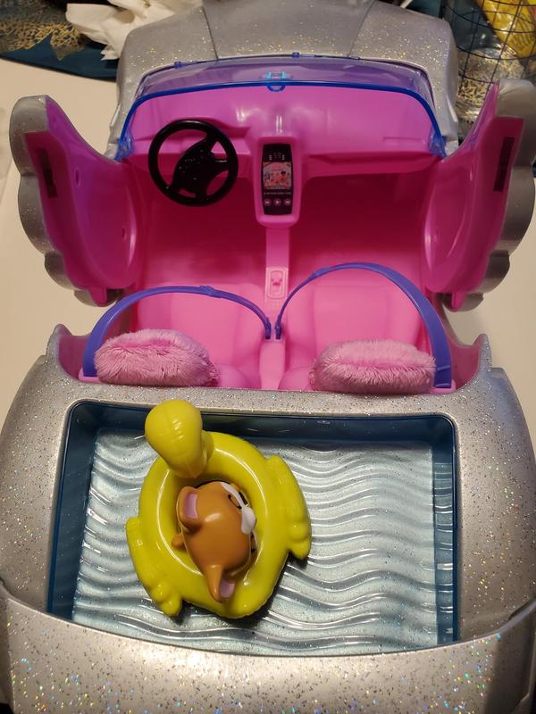Barbie Extra Auto Cabrio (glitzert) mit Regenbogen Reifen, Zubehör HDJ47 ▷  jetzt kaufen - online & vor Ort
