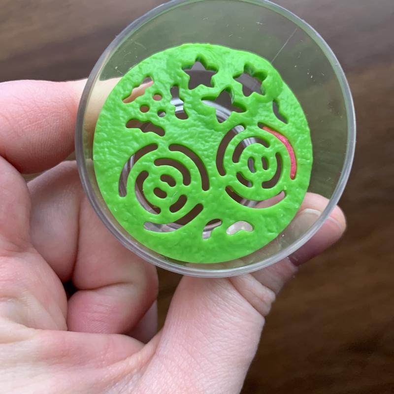 Dried dough stuck in the flower mold
