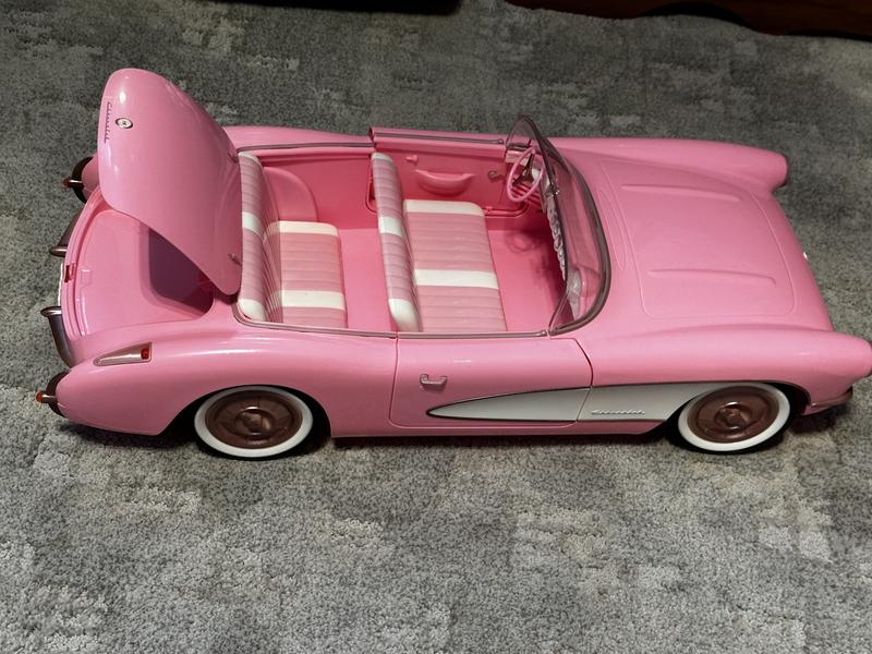 Barbie The Movie - Coche coleccionable, color rosa corbeta convertible  (HPK02)