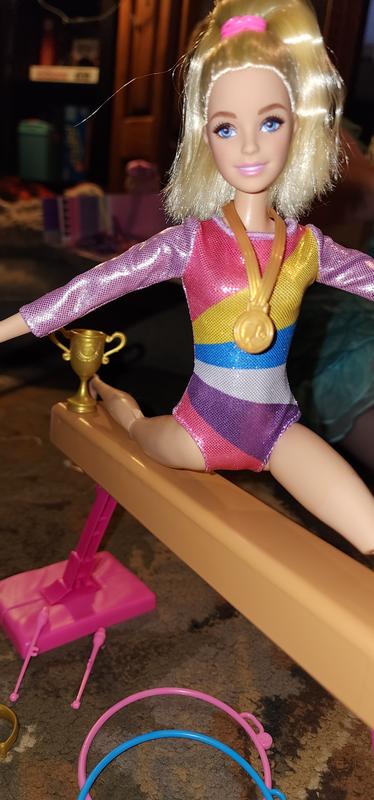 Barbie Olympic Medal and Trophy on the Bar.