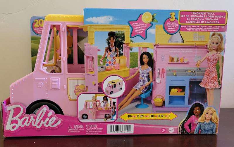 Barbie Sets Lemonade Truck Playset with 25 Pieces Mattel