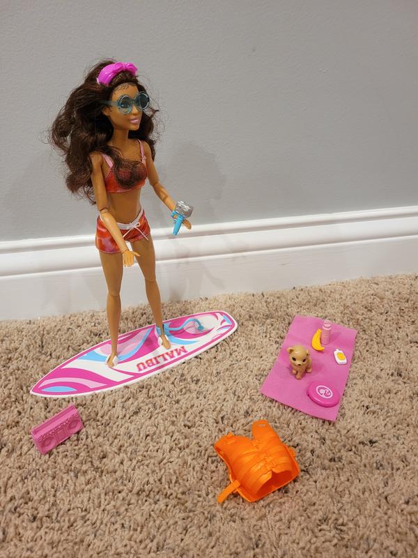 Barbie Doll with Surfboard and Beach Accessories MATTEL