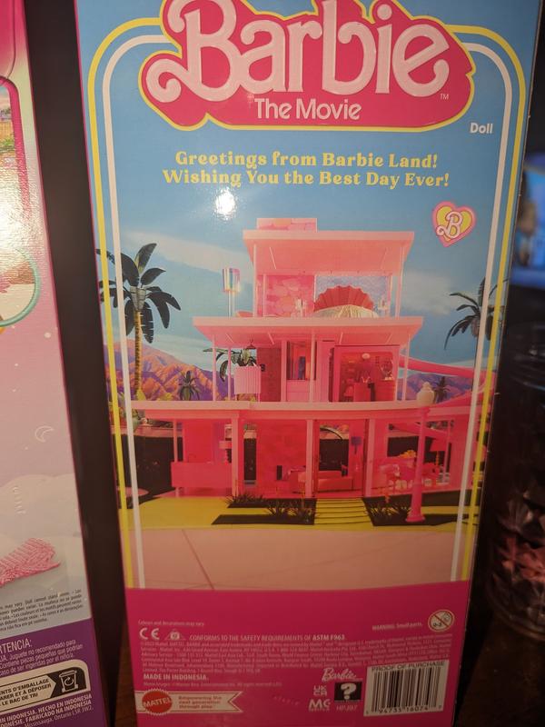 Barbie The Movie Ken Doll Wearing Pastel Striped Beach Matching