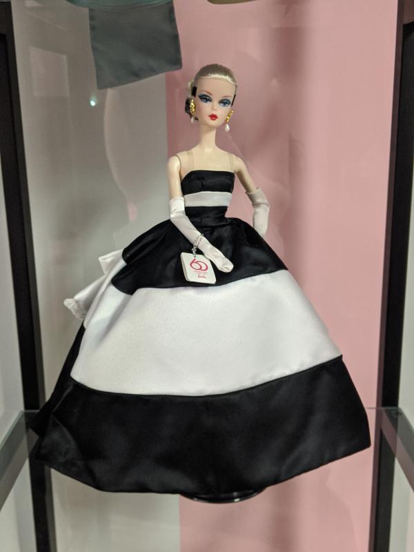 barbie black and white dress