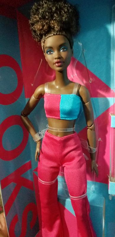 Barbie Looks Doll, Natural Black Hair, Color Block Crop Top