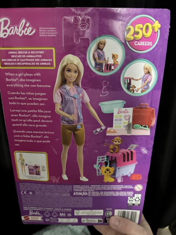 Barbie Animal Rescue & Recovery Playset with Blonde Doll, 2 Animal Figures  & Accessories