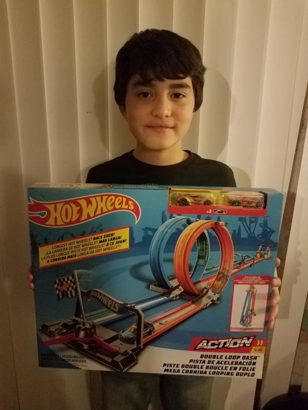 hot wheels double loop race track