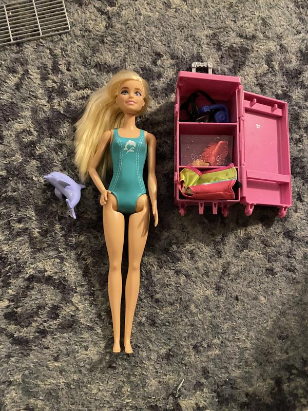  Barbie Marine Biologist Doll & 10+ Accessories, Mobile Lab  Playset with Blonde Doll, Case Opens for Storage & Travel : Toys & Games