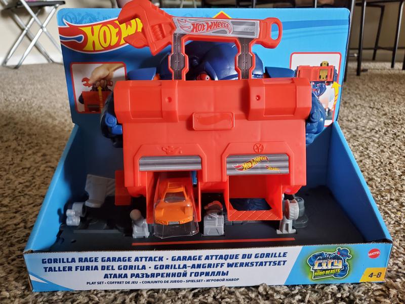 hot wheels garage with gorilla