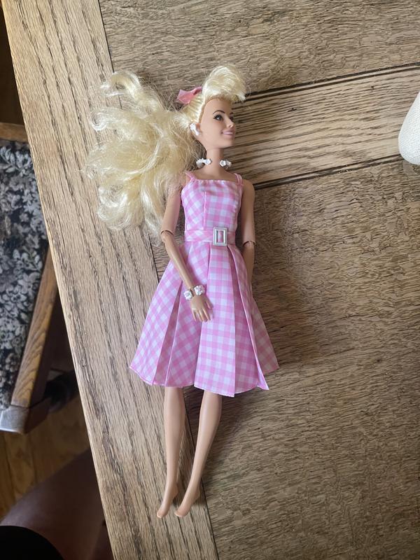 BARBIE THE MOVIE DOLL PINK GINGHAM DRESS - The Toy Insider