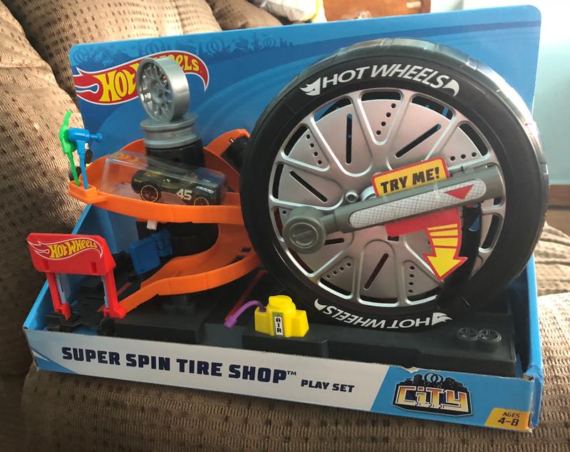 hot wheels super spin tire shop walmart