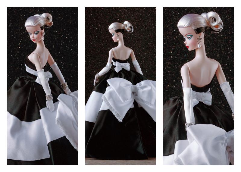 barbie black and white dress