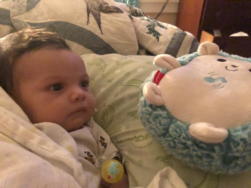 Right before falling asleep