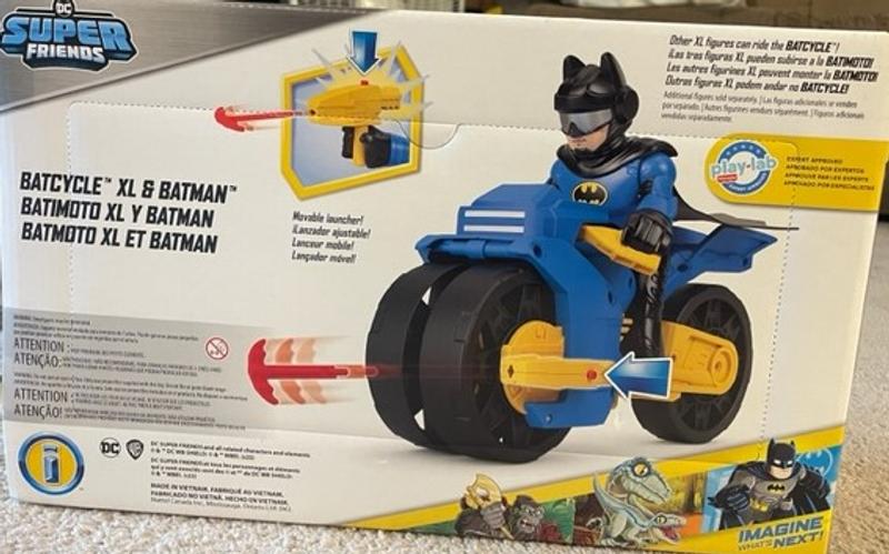 Imaginext DC Super Friends Batcycle XL & Batman Toys |Mattel