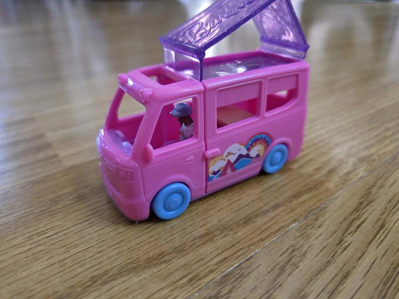 Folded with all things attached.