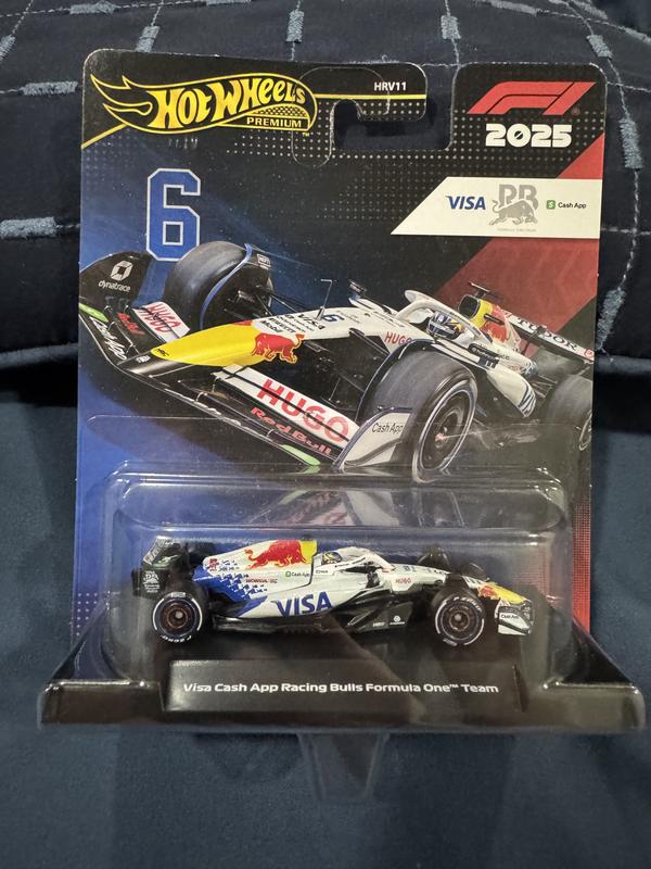 Car in packaging, front of package.