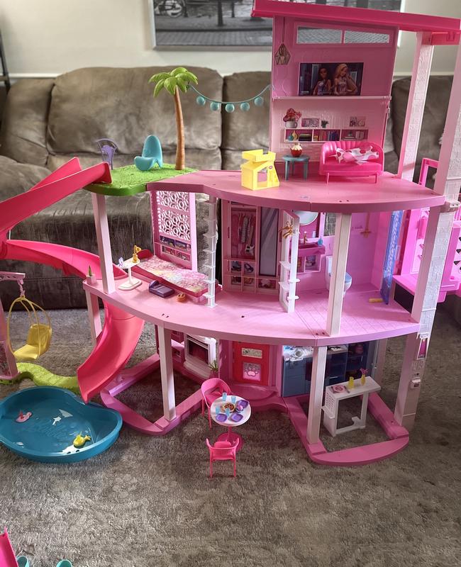  Barbie Dreamhouse 2023, Pool Party Doll House with 75+ Pieces  and 3-Story Slide, Barbie House Playset, Pet Elevator and Puppy Play Areas​  : Toys & Games