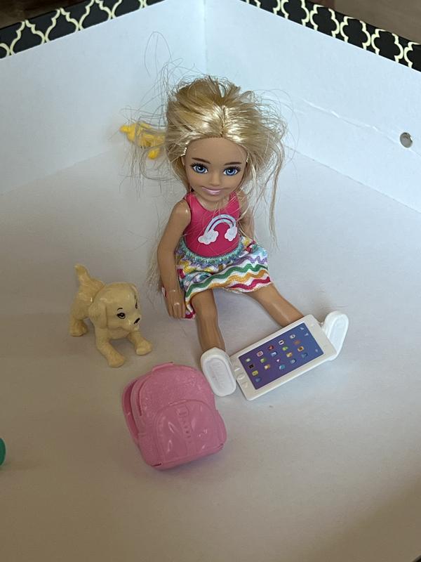 Mattel - Barbie Chelsea Friend Doll, Wearing Striped Shirt And Shor And Pink Boots Amz B08r5tkt6p