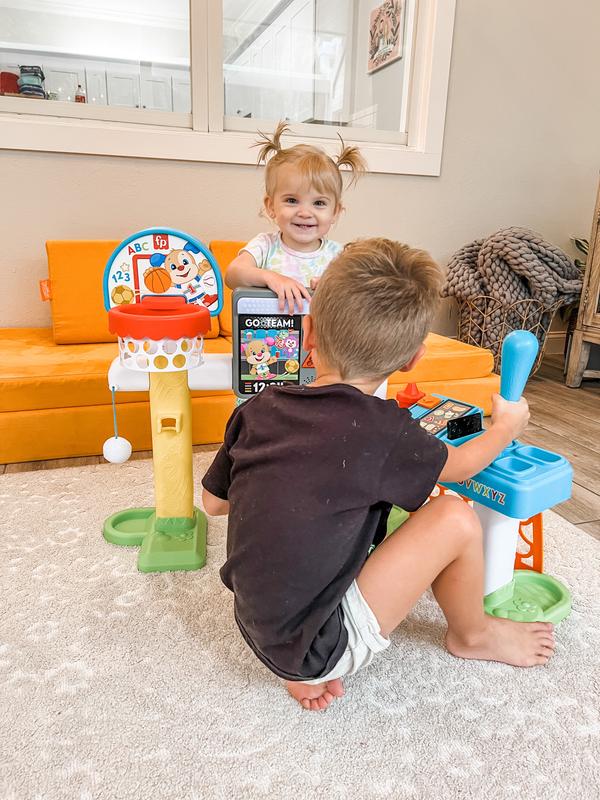 Watching her brother use the concession stand