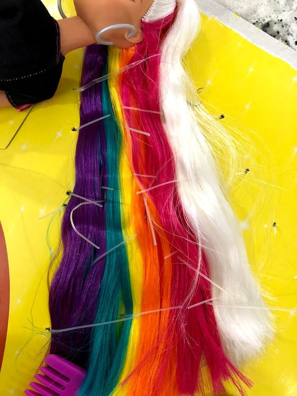 rainbow sparkle hair