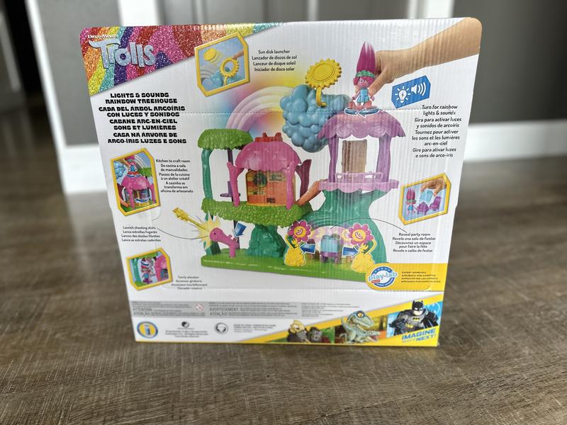 Imaginext Trolls Lights and Sounds Rainbow Treehouse Bundle