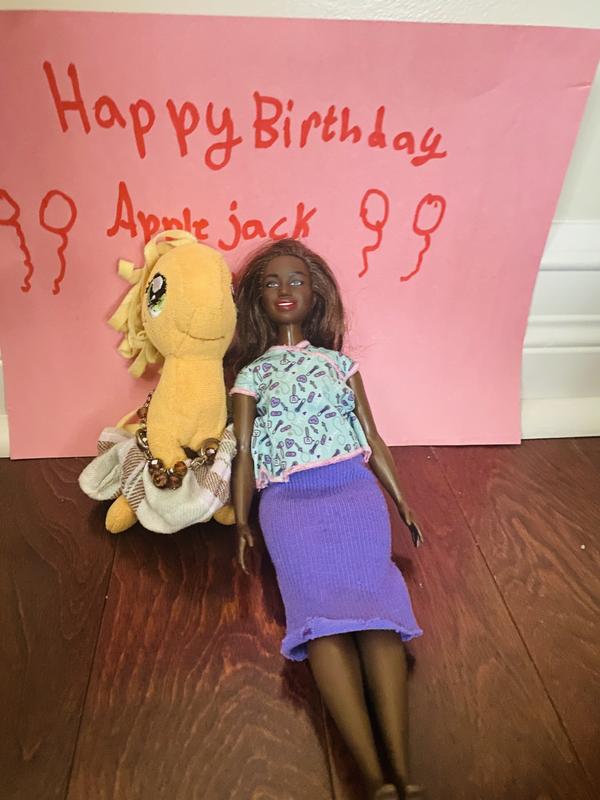 Dr. Maddie going on apple jacks birthday