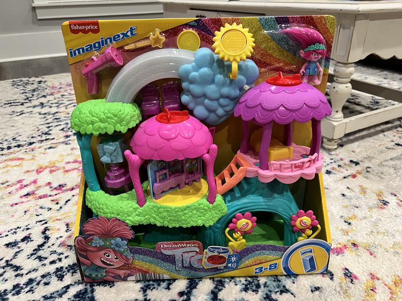 Imaginext Trolls Lights and Sounds Rainbow Treehouse Bundle