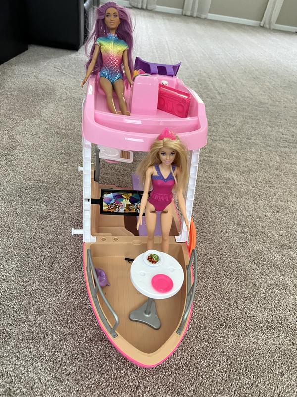 Playset Barbie Barco Com Piscina E Toboágua Dream Boat HJV37