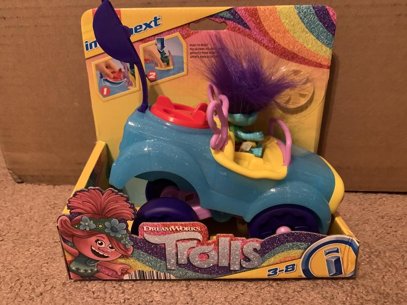 Imaginext DreamWorks Trolls Branch Figure and Buggy Toy Car with Projectile  Launcher, 4 Pieces - R Exclusive