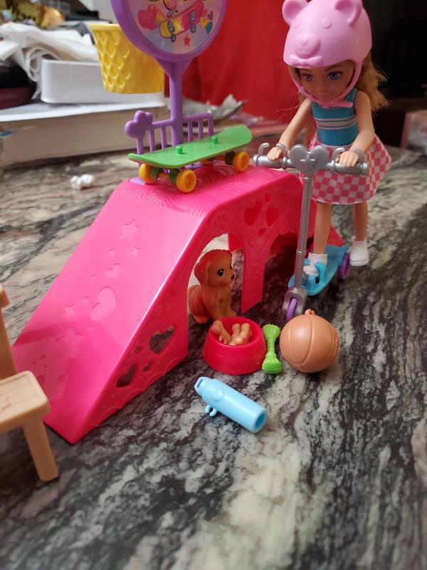 Barbie Chelsea Doll and Accessories, Skatepark Playset with 2