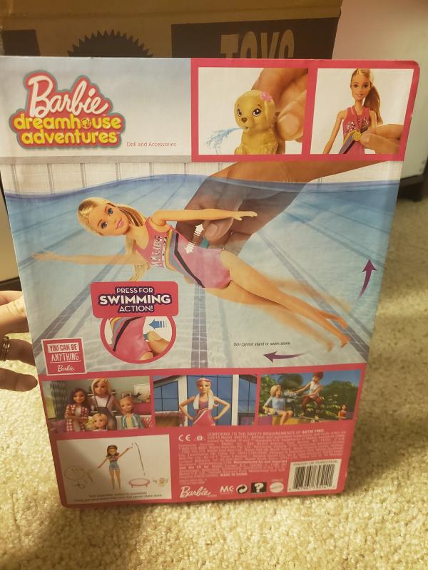  Barbie Dreamhouse Adventures Swim 'n Dive Doll, 11.5-Inch, in  Swimwear, with Swimming Feature, Diving Board and Puppy, Gift for 3 to 7  Year Olds : Toys & Games