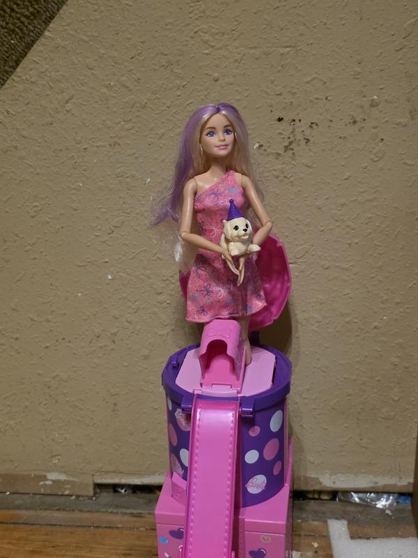 Barbie in the pop-up container