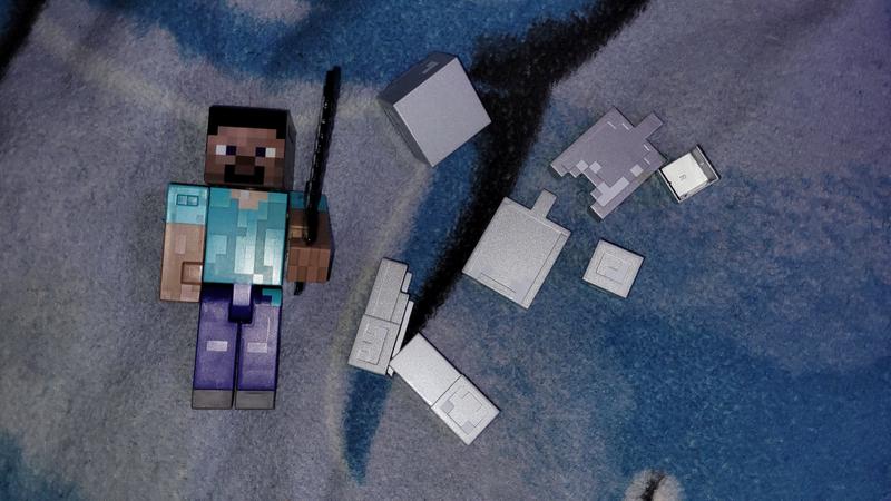 minecraft papercraft steve with iron armor