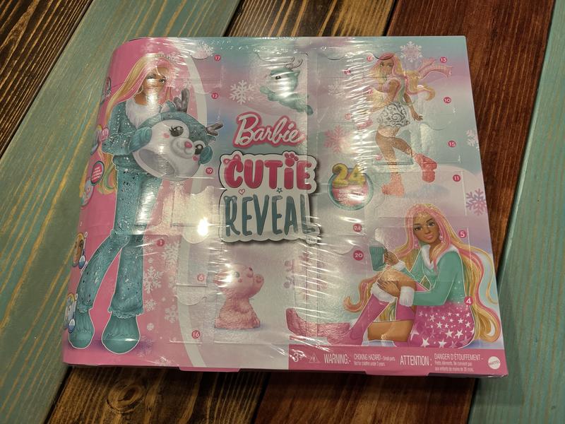 Barbie Cutie Reveal 24-Day Holiday Advent Calendar, Ages 3+