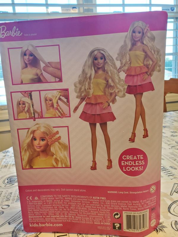 Barbie ultimate curls doll best sale and playset