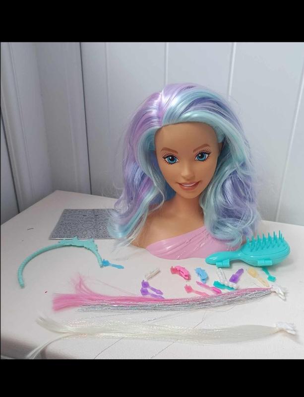 Barbie Doll Fairytale Styling Head, Pastel Hair with 20 Accessories