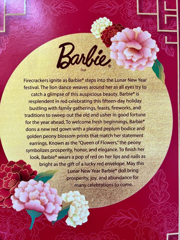 Back of the box that educates the purchaser about The Lunar New Year!