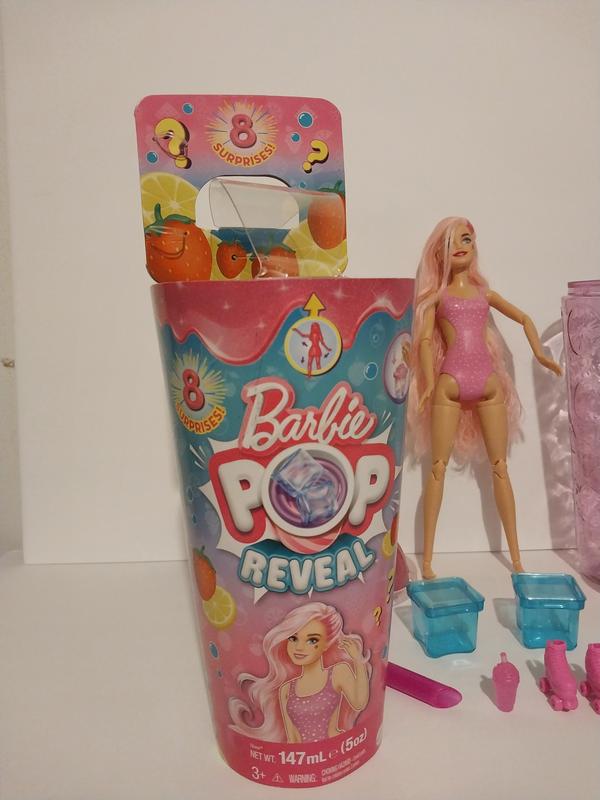 Buy Barbie Pop Reveal Fruit Series Strawberry Lemonade Doll, 8 Surprises  Include Pet, Slime, Scent & Color Change