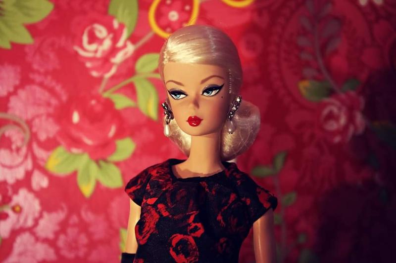 elegant rose cocktail dress barbie