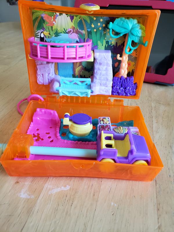 Has a few pop up, pop out and slide features