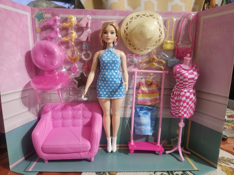 Barbie Doll and Fashion Set, Barbie Clothes with Closet Accessories