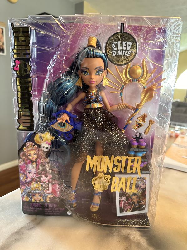 Monster High Cleo De Nile Doll in Monster Ball Party Dress with Themed  Accessories Like a Scepter