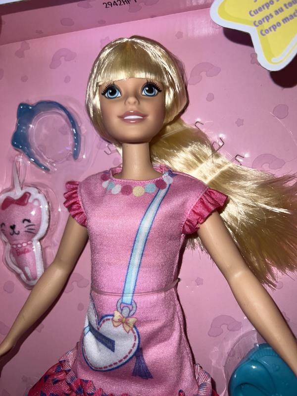 Barbie Ma Première Barbie, Poupée Pour Tout-Petits, Ma Première Barbie  Poupée Malibu, 34 Cm, Blonde Avec Accessoires, Corps Doux, Flexible,  Habillages Et Accessoires, Jouet Enfant, Dès 3 Ans, Hmm66 : : Jeux