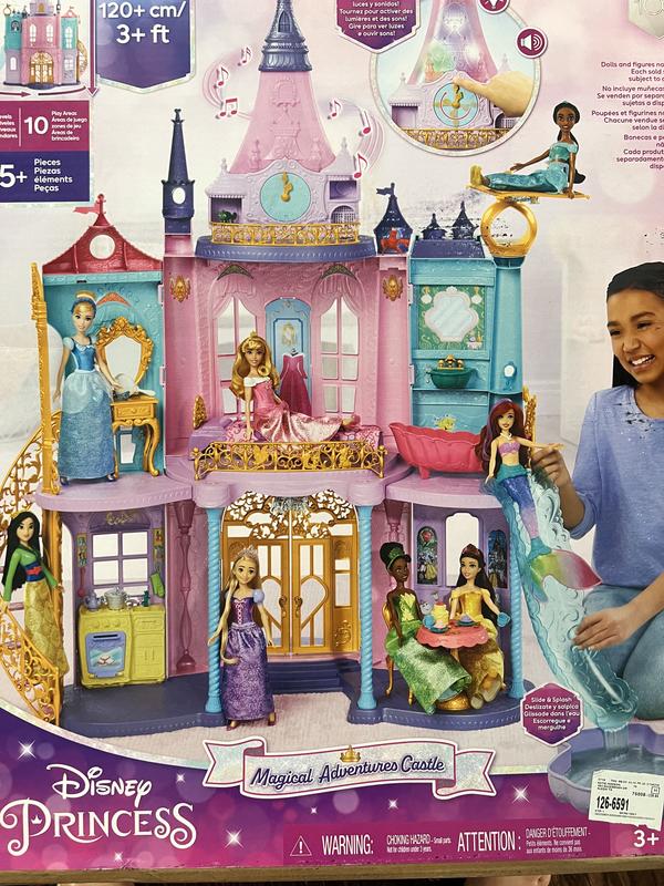 Disney Princesses Château Magique Adventures, 3 Niveaux Avec 10 Zones De  Jeu, 25 Accessoires Pour Poupées