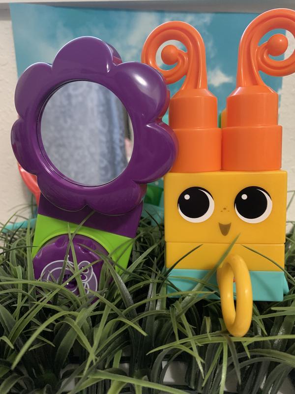 Adorable flower mirror and caterpillar